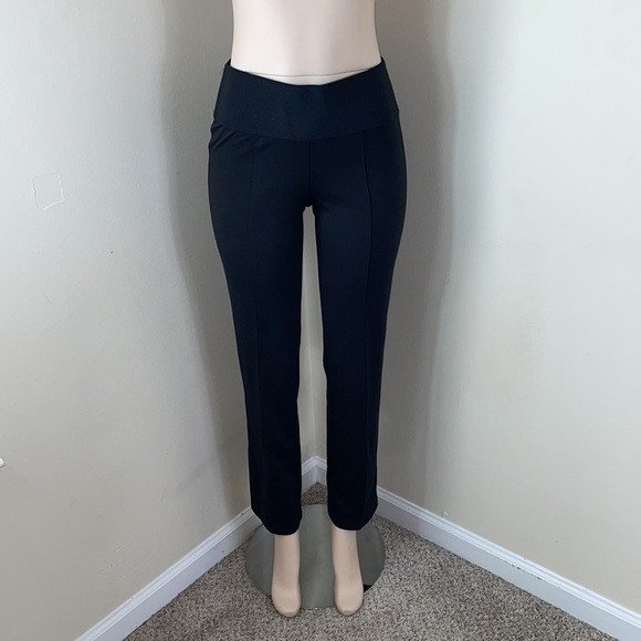 Black High Waist Tummy Control Pull On Work Pant - Picture 11 of 14